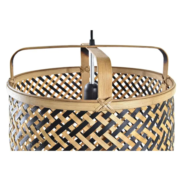 griestu gaismas DKD Home Decor Melns Brūns 220 V 50 W (36 x 36 x 48 cm)