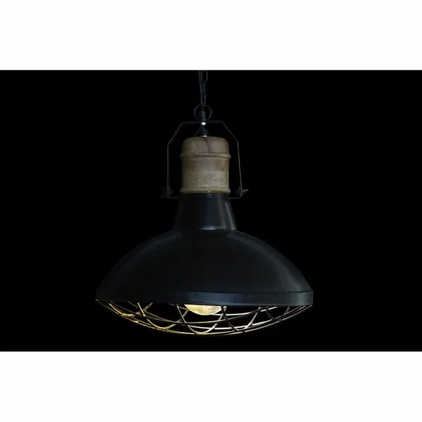 Потолочный светильник DKD Home Decor 52 x 52 x 57 cm Чёрный Коричневый Железо Древесина манго 50 W