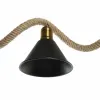 Pakabinamas apšvietimas DKD Home Decor Natūralus Juoda Metalinis Virvė 50 W (85 x 18 x 20 cm)