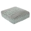 Подушка DKD Home Decor почвы Лучи Синий полиэстер Хлопок Мята Алюминий Белый Зеленый (60 x 60 x 25 cm)