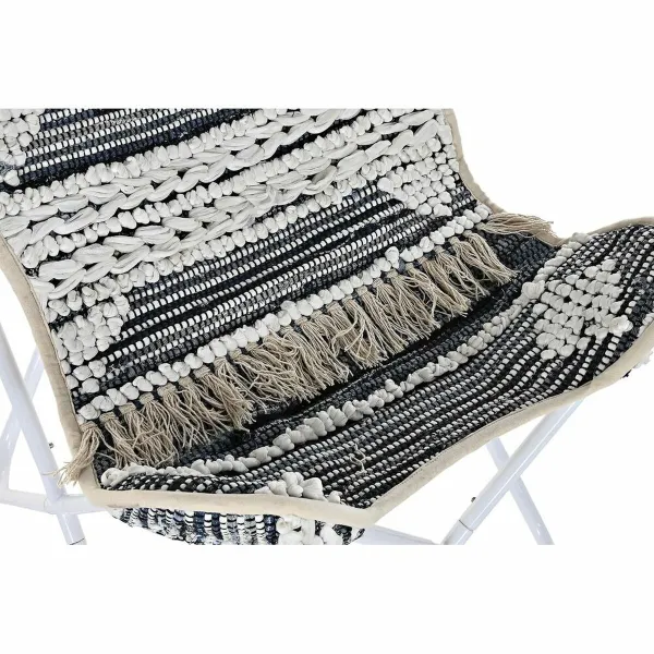 Садовое кресло DKD Home Decor Белый Чёрный Железо 74 x 65 x 90 cm