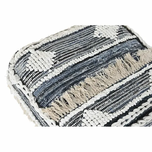 Pagalvėlė DKD Home Decor Aukštas Juoda Dryžiai 60 x 60 x 25 cm