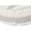 spilvens DKD Home Decor Grīda Balts Pelēks Kvadrāta Boho 60 x 60 x 25 cm