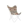Sodo sofa DKD Home Decor Balta Oranžinė Geležis 74 x 65 x 90 cm