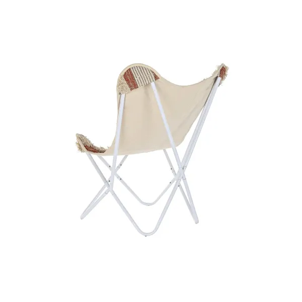 Садовое кресло DKD Home Decor Белый Оранжевый Железо 74 x 65 x 90 cm