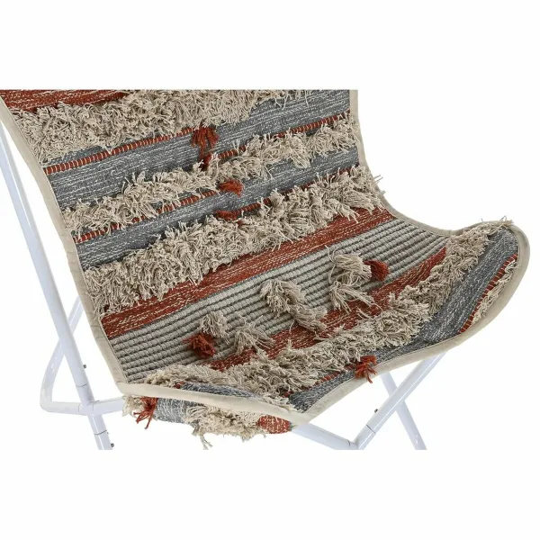 Садовое кресло DKD Home Decor Белый Оранжевый Железо 74 x 65 x 90 cm