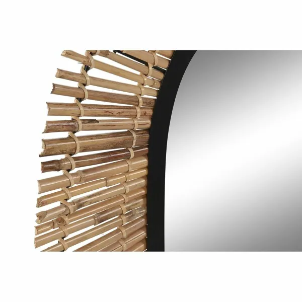 Wall mirror DKD Home Decor Black Natural Bali 63 x 1,5 x 92 cm