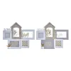 Фото рамка DKD Home Decor Love Home Деревянный Цветок Натуральный (46 x 3 x 39 cm) (2 штук)