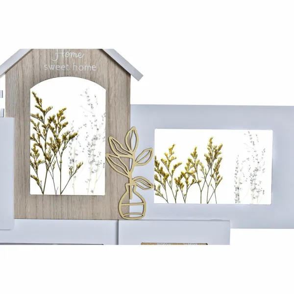 Фото рамка DKD Home Decor Love Home Деревянный Цветок Натуральный (46 x 3 x 39 cm) (2 штук)