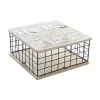 Декоративный шкафчик DKD Home Decor Чёрный Натуральный Металл Деревянный MDF