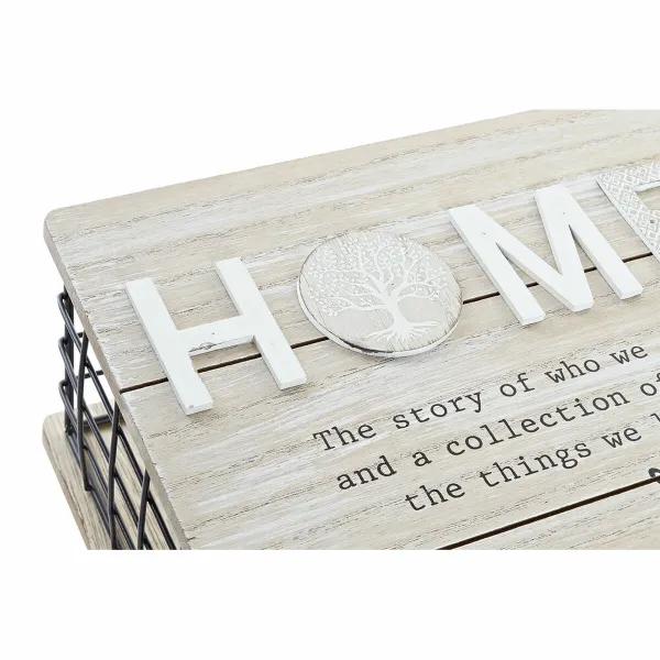 Декоративный шкафчик DKD Home Decor Чёрный Натуральный Металл Деревянный MDF