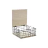 Декоративный шкафчик DKD Home Decor Чёрный Натуральный Металл Деревянный MDF