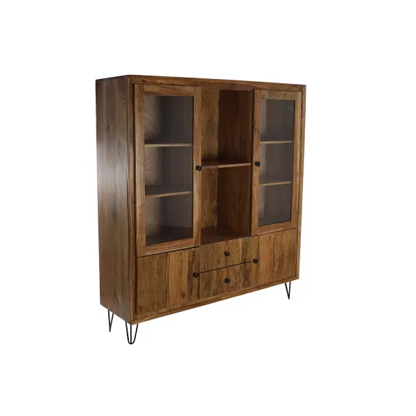 Дисплей-стенд DKD Home Decor 145 x 40 x 162 cm Стеклянный древесина акации
