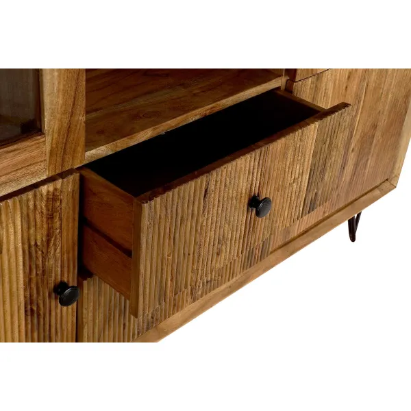 Дисплей-стенд DKD Home Decor 145 x 40 x 162 cm Стеклянный древесина акации