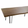 Ruokapöytä DKD Home Decor 180 x 87 x 76 cm Musta Metalli Ruskea Akaasia