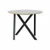 Mazs galdiņš DKD Home Decor 65 x 65 x 49,5 cm Melns Metāls Koks Gaiši brūns