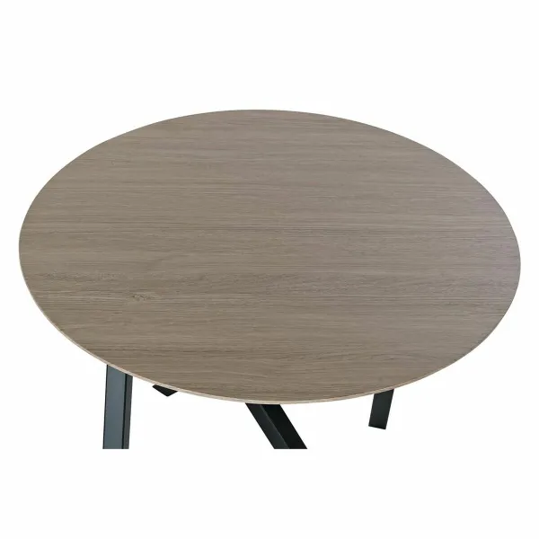 Mazs galdiņš DKD Home Decor 65 x 65 x 49,5 cm Melns Metāls Koks Gaiši brūns