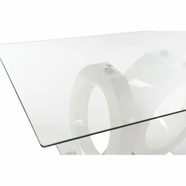 Ruokapöytä DKD Home Decor Kristalli Läpinäkyvä Valkoinen Puu MDF (160 x 90 x 75 cm)