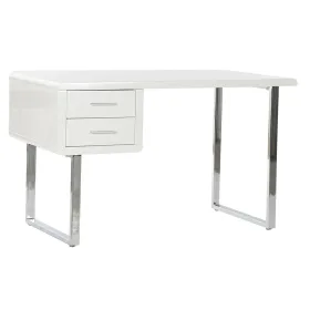 rakstāmgalds DKD Home Decor Balts Sudrabains Metāls Koks MDF 120 x 55 x 76 cm