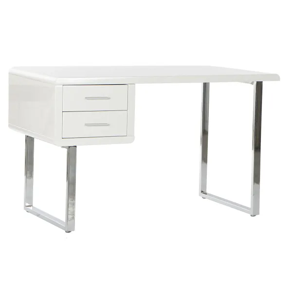 rakstāmgalds DKD Home Decor Balts Sudrabains Metāls Koks MDF 120 x 55 x 76 cm