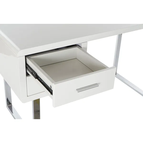 Письменный стол DKD Home Decor Белый Серебристый Металл Деревянный MDF 120 x 55 x 76 cm