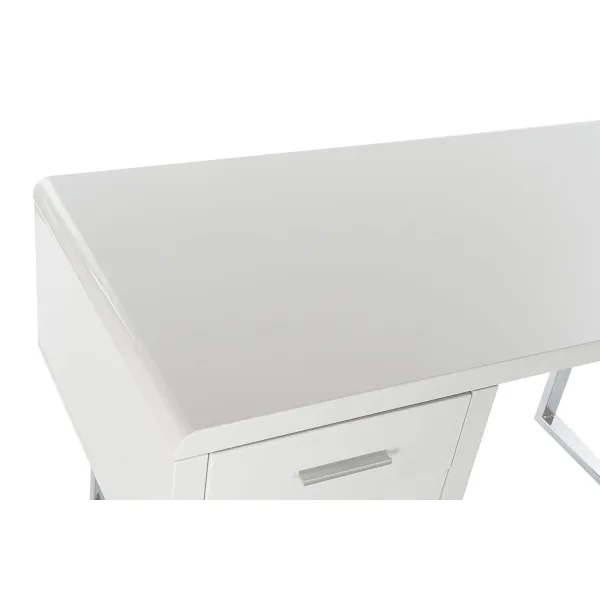 Письменный стол DKD Home Decor Белый Серебристый Металл Деревянный MDF 120 x 55 x 76 cm