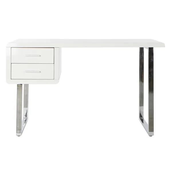 Письменный стол DKD Home Decor Белый Серебристый Металл Деревянный MDF 120 x 55 x 76 cm