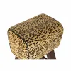 taburete DKD Home Decor Melns Koks Brūns Āda (43 x 35 x 75 cm)