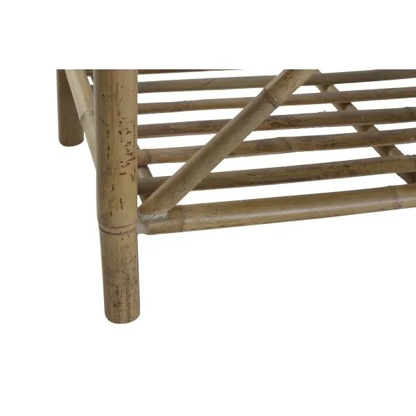Taburete DKD Home Decor Dabisks Bēšs Brūns Kokvilna Bambuss (100 x 44 x 55 cm)