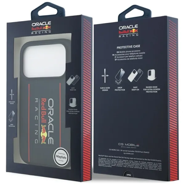 Red Bull Silicone Oversize Vertical Logo MagSafe - iPhone 17 Pro Case (Navy Blue)
