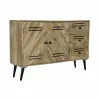 Indauja DKD Home Decor   Juoda Metalinis Mango mediena 140 x 40 x 93 cm