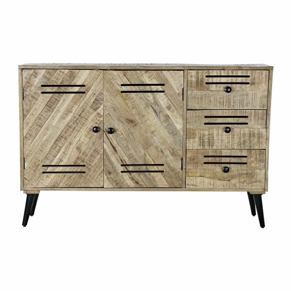 Sivupöytä DKD Home Decor   Musta Metalli Mangopuu 140 x 40 x 93 cm