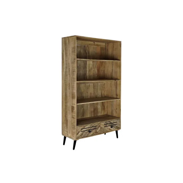 Hyllyt DKD Home Decor Musta Metalli Tummanruskea Mangopuu 100 x 40 x 180 cm
