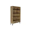 Hyllyt DKD Home Decor Musta Metalli Tummanruskea Mangopuu 100 x 40 x 180 cm