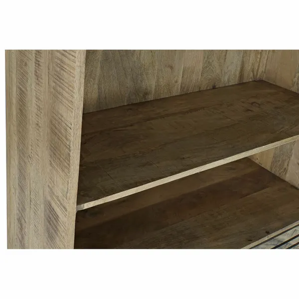 Hyllyt DKD Home Decor Musta Metalli Tummanruskea Mangopuu 100 x 40 x 180 cm
