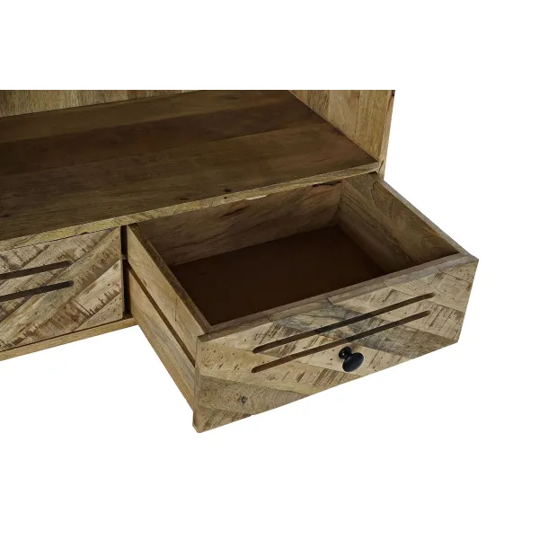 Hyllyt DKD Home Decor Musta Metalli Tummanruskea Mangopuu 100 x 40 x 180 cm