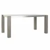 Valgomojo stalas DKD Home Decor Stiklas Pilka Aliuminis Ąžuolas Grūdintas stiklas (162 x 92 x 74 cm)
