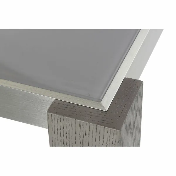 Valgomojo stalas DKD Home Decor Stiklas Pilka Aliuminis Ąžuolas Grūdintas stiklas (162 x 92 x 74 cm)