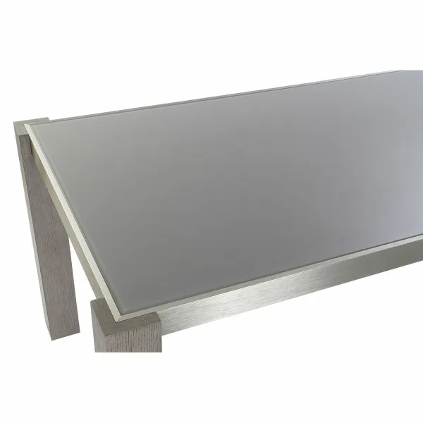 Обеденный стол DKD Home Decor Стеклянный Серый Алюминий Дуб Каленое стекло (162 x 92 x 74 cm)