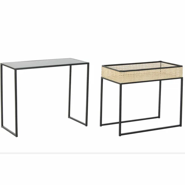 Кофейный столик DKD Home Decor Чёрный Натуральный 60 x 30 x 50 cm
