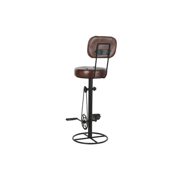 taburete DKD Home Decor 45 x 46 x 118 cm Melns Metāls Brūns