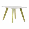Mazs galdiņš DKD Home Decor Balts Bronza 60 x 60 x 48 cm