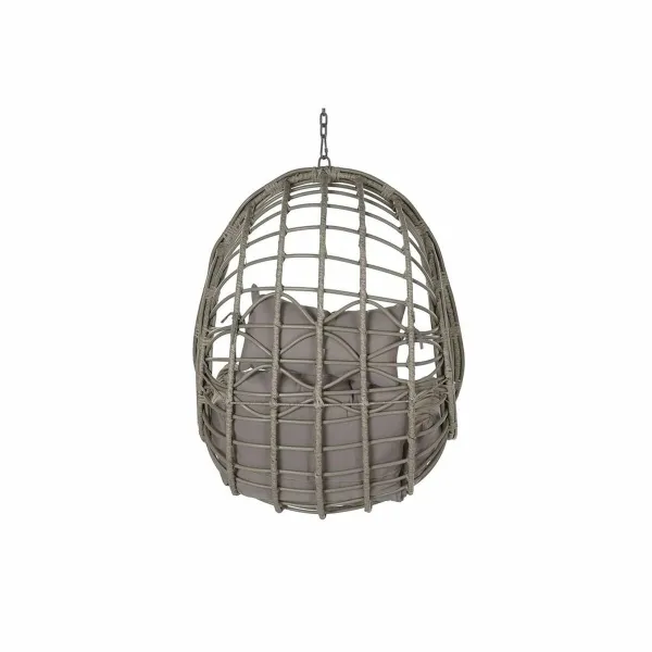 Pakabinamas sodo fotelis DKD Home Decor 90 x 70 x 110 cm Pilka sintetinis rotangas Aliuminis (92 x 70 x 113 cm)