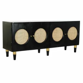 Bufete DKD Home Decor   Melns Dabisks Rotangpalma Mango koks 150 x 40 x 65 cm