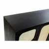 Устройство DKD Home Decor Чёрный Позолоченный Натуральный ротанг Древесина манго 150 x 40 x 78 cm