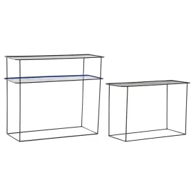 Kalustesetti DKD Home Decor Sininen Musta 70 x 27 x 45 cm 40 x 27 x 45 cm 80 x 27 x 65 cm 80 x 27,5 x 65 cm