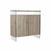 Indauja DKD Home Decor   Natūralus Grūdintas stiklas Medžio MDF 120 x 44 x 120 cm