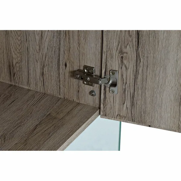 Sideboard DKD Home Decor   Natural Tempered Glass MDF Wood 120 x 44 x 120 cm