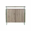 Sideboard DKD Home Decor   Natural Tempered Glass MDF Wood 120 x 44 x 120 cm