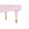 Ночной столик DKD Home Decor 52 x 42 x 65 cm Металл Светло Pозовый Древесина манго